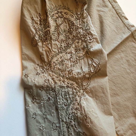 Lucky Brand Khaki Pants with Dragon Leg Embroidery - Picture 8 of 8